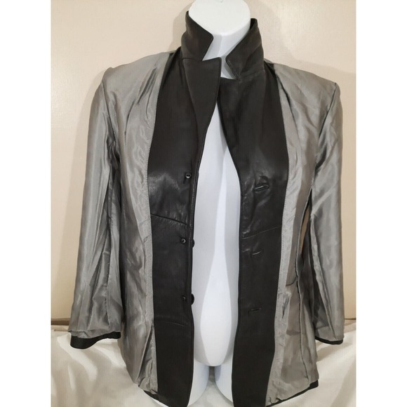 Womens Leather Jacket Medium 37" Black Fleet Street Mint - Picture 11 of 14